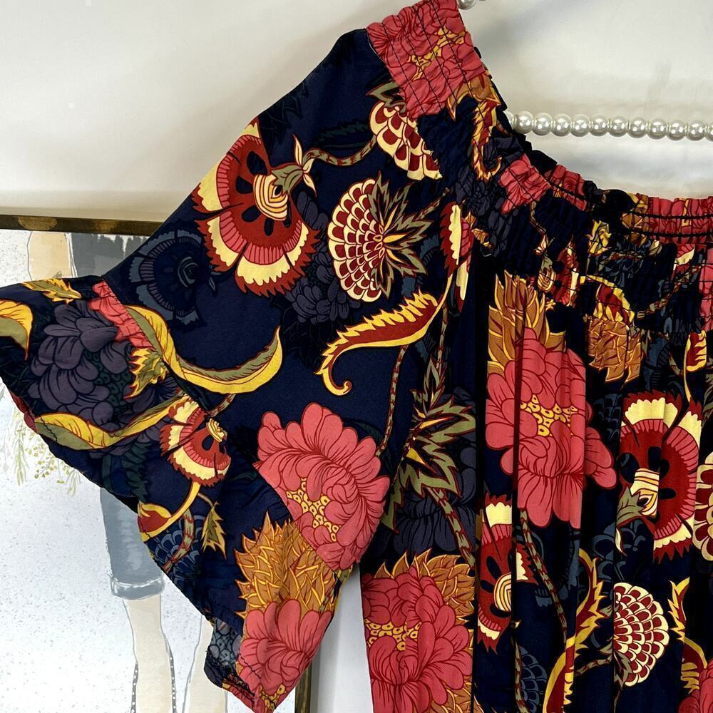 JAASE Handshaped in the Shed Rayon Floral‎ Midi Dress SZ L - Picture 10 of 10